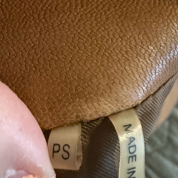 Tahari Tan Moto Leather Jacket - Picture 4 of 6